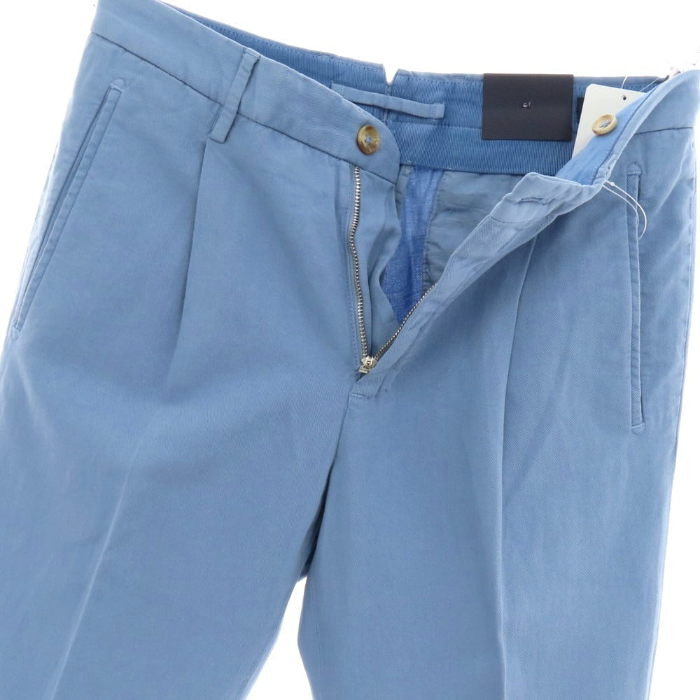 【新品】インコテックス スローウェア INCOTEX SLOWEAR 54型 tapered fit コットンリネン カジュアルスラックスパンツ ライトブルー【 44L 】【 状態ランクN 】【 メンズ 】