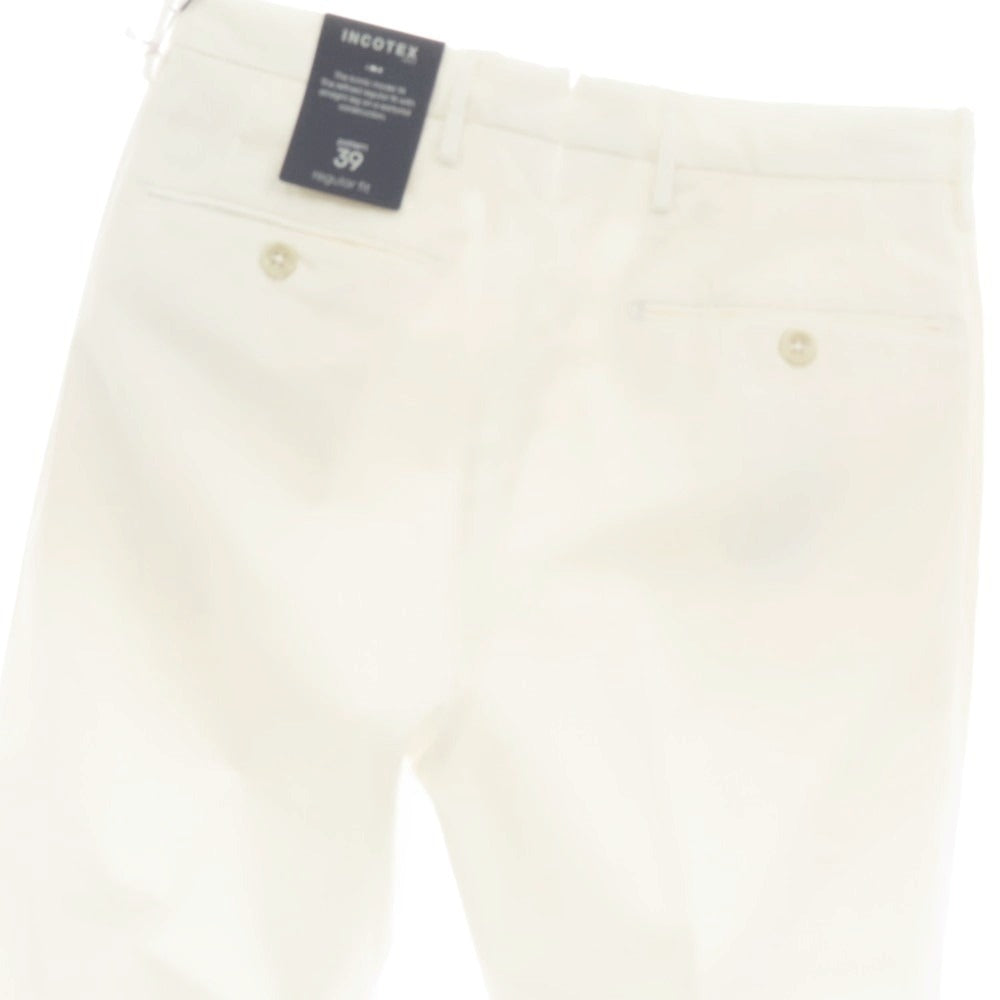 【新品アウトレット】インコテックス スローウェア INCOTEX SLOWEAR 39型 ストレッチコットン カジュアルスラックスパンツ ホワイト【 44 】【 状態ランクN- 】【 メンズ 】