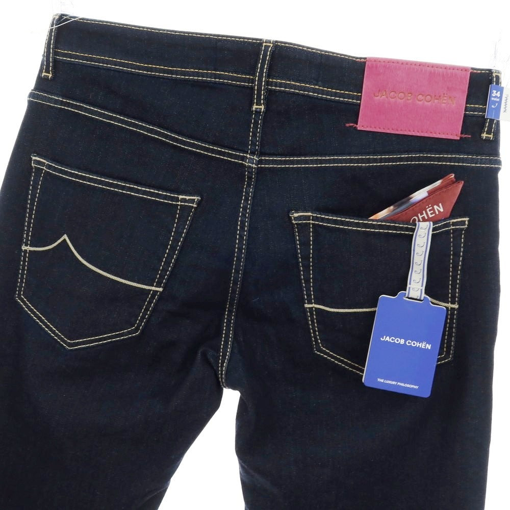 【新品】ヤコブコーエン JACOB COHEN LENNY デニムパンツ ジーンズ ネイビー【 34 】【 状態ランクN 】【 メンズ 】