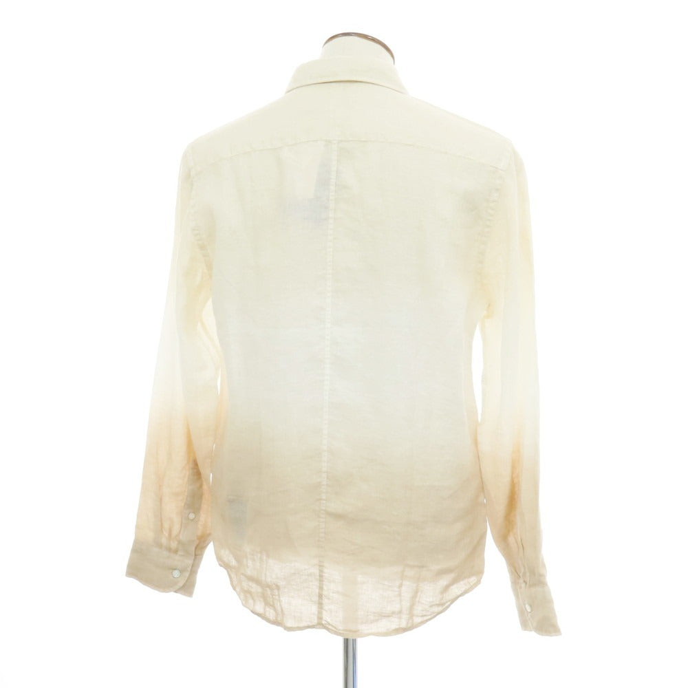 【新品】ヤコブコーエン JACOB COHEN リネン グラデーション カジュアルシャツ ベージュxホワイト【 L 】【 状態ランクN 】【 メンズ 】