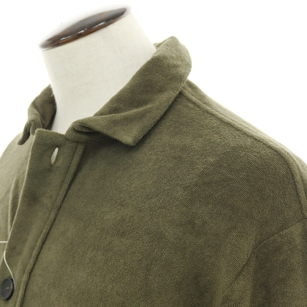 【新品】ザノーネ ZANONE コットン パイル ブルゾン ダークオリーブ【 L 】【 状態ランクN 】【 メンズ 】