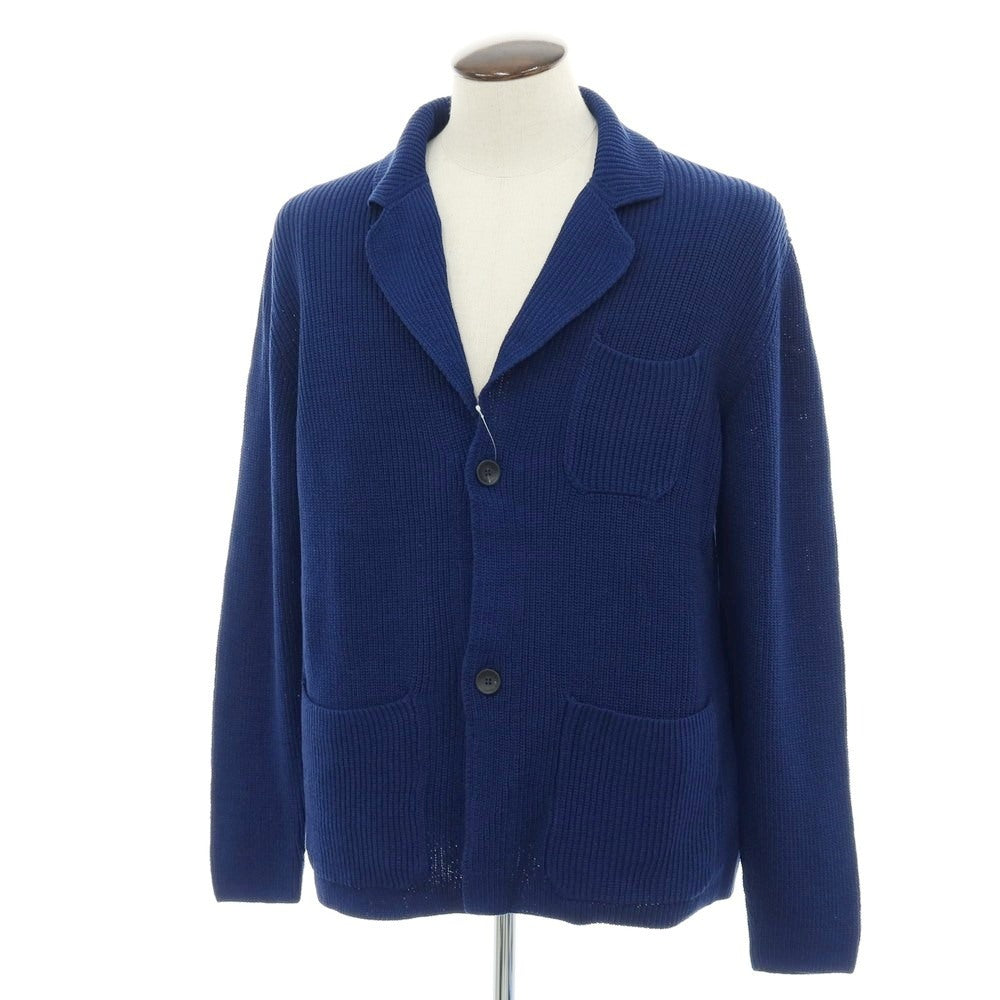 【新品】ザノーネ ZANONE コットン リブニット カーディガン ジャケット ネイビー【 52 】【 状態ランクN 】【 メンズ 】