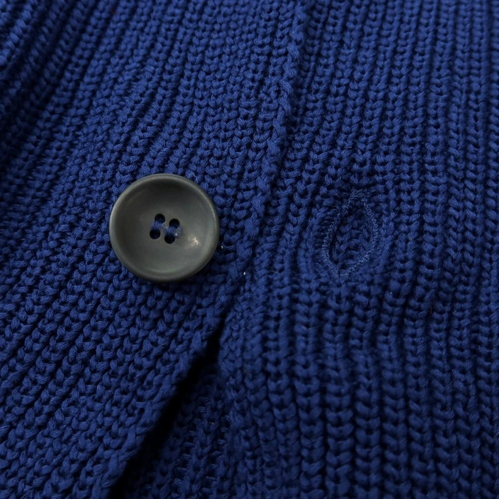 【新品】ザノーネ ZANONE コットン リブニット カーディガン ジャケット ネイビー【 52 】【 状態ランクN 】【 メンズ 】