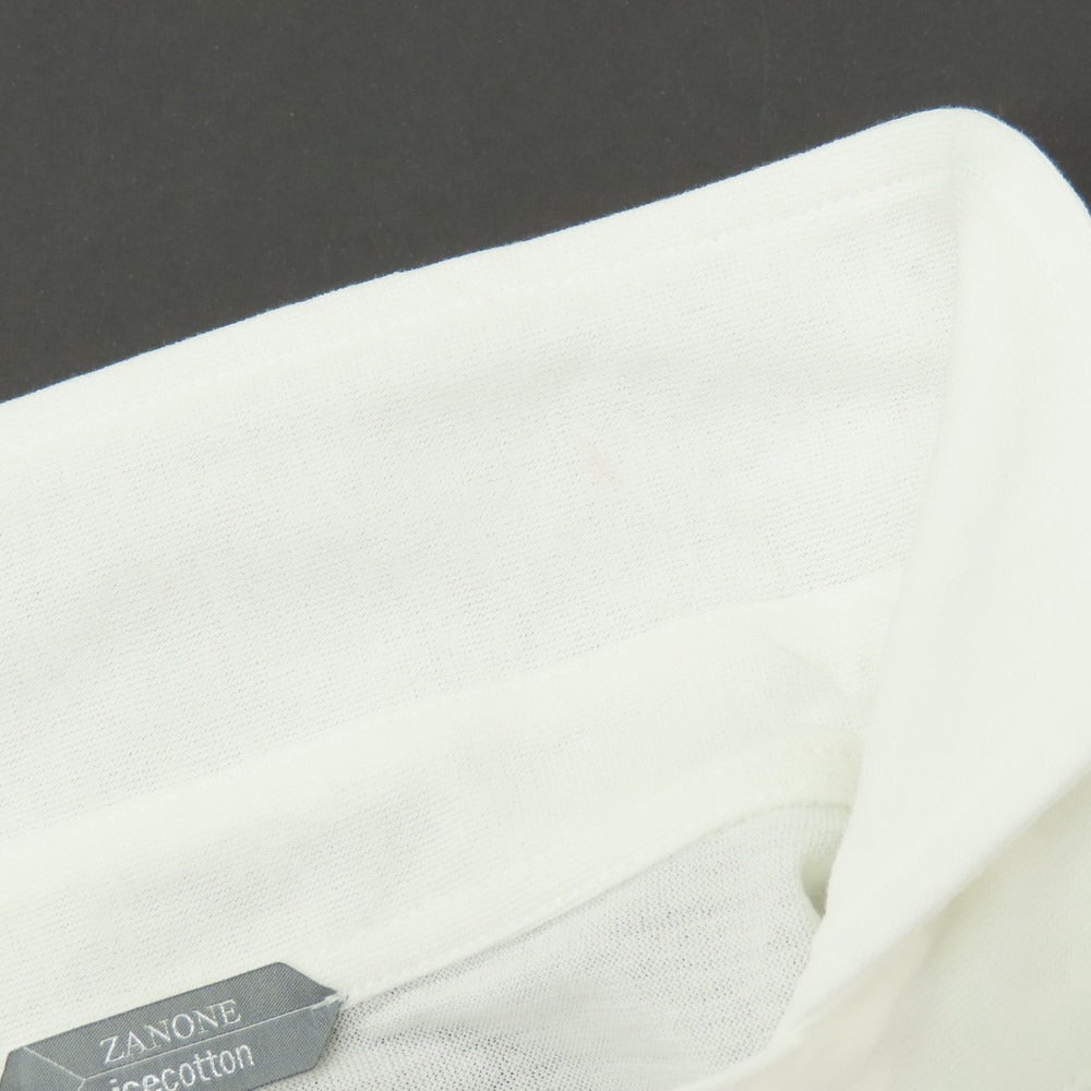 【新品アウトレット】ザノーネ ZANONE アイスコットン ワイドカラー カジュアルシャツ ホワイト【 52 】【 状態ランクN- 】【 メンズ 】