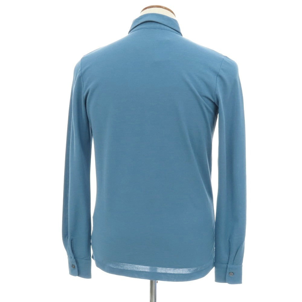 【新品】ザノーネ ZANONE アイスコットン ワイドカラー カジュアルシャツ ライトブルー【 46 】【 状態ランクN 】【 メンズ 】