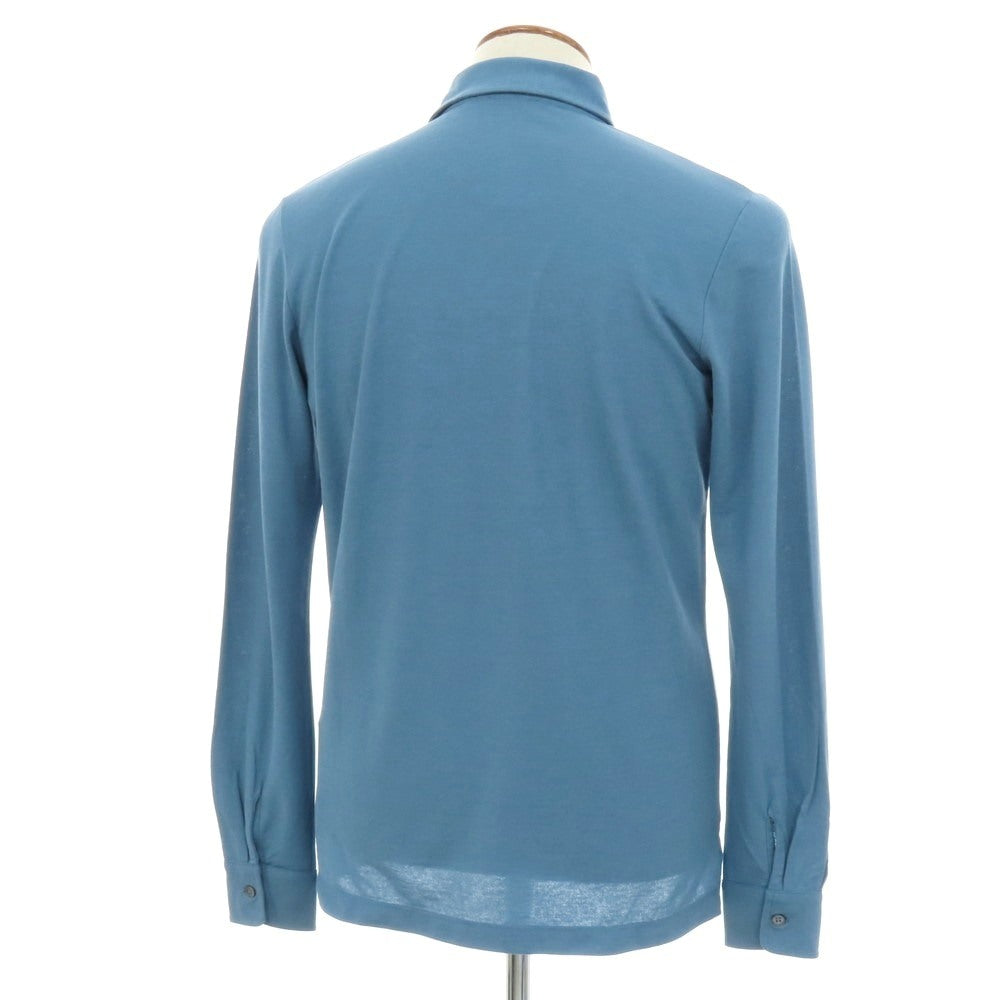 【新品】ザノーネ ZANONE アイスコットン ワイドカラー カジュアルシャツ ライトブルー【 48 】【 状態ランクN 】【 メンズ 】