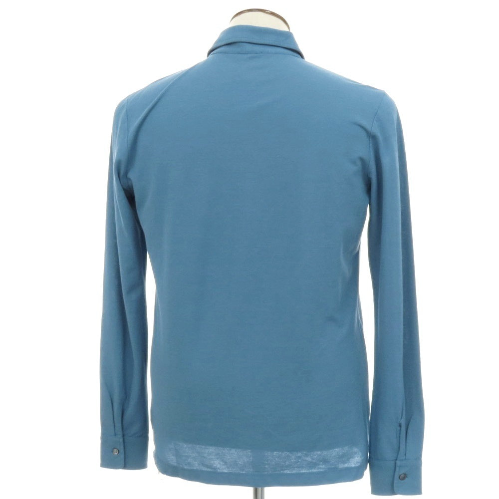 【新品】ザノーネ ZANONE アイスコットン ワイドカラー カジュアルシャツ ライトブルー【 50 】【 状態ランクN 】【 メンズ 】