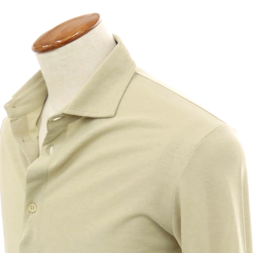 【新品】ザノーネ ZANONE アイスコットン ワイドカラー カジュアルシャツ ベージュ【 48 】【 状態ランクN 】【 メンズ 】