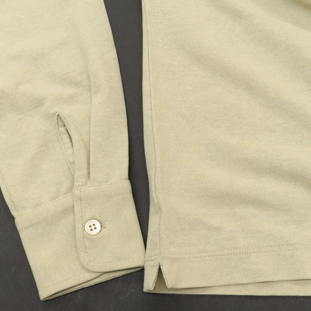 【新品】ザノーネ ZANONE アイスコットン ワイドカラー カジュアルシャツ ベージュ【 48 】【 状態ランクN 】【 メンズ 】