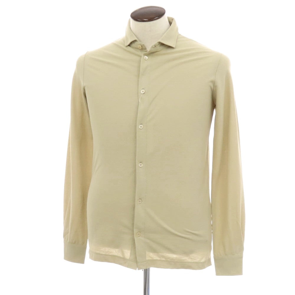 【新品】ザノーネ ZANONE アイスコットン ワイドカラー カジュアルシャツ ベージュ【 50 】【 状態ランクN 】【 メンズ 】