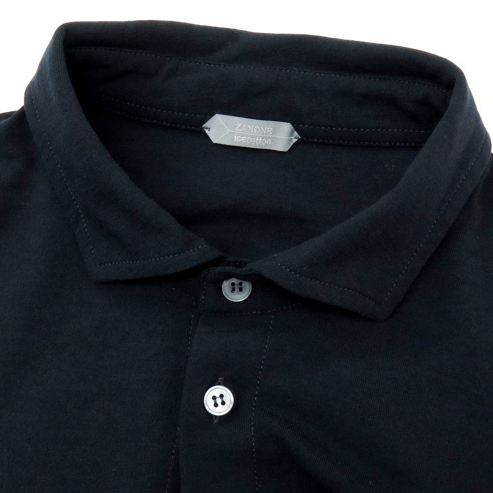 【新品】ザノーネ ZANONE アイスコットン ワイドカラー カジュアルシャツ ダークネイビー【 50 】【 状態ランクN 】【 メンズ 】