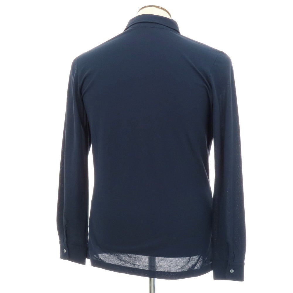 【新品】ザノーネ ZANONE アイスコットン ワイドカラー カジュアルシャツ ネイビー【 50 】【 状態ランクN 】【 メンズ 】