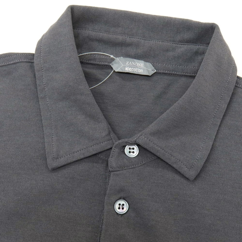 【新品】ザノーネ ZANONE アイスコットン 半袖ポロシャツ グレー【 52 】【 状態ランクN 】【 メンズ 】