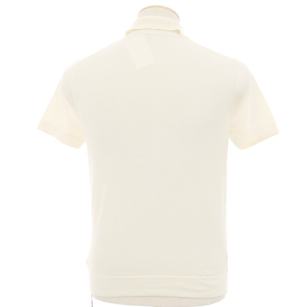 【新品】ザノーネ ZANONE ハイゲージ コットンシルク スキッパー 半袖 ポロニット アイボリー【サイズ44】【 状態ランクN 】【 メンズ 】