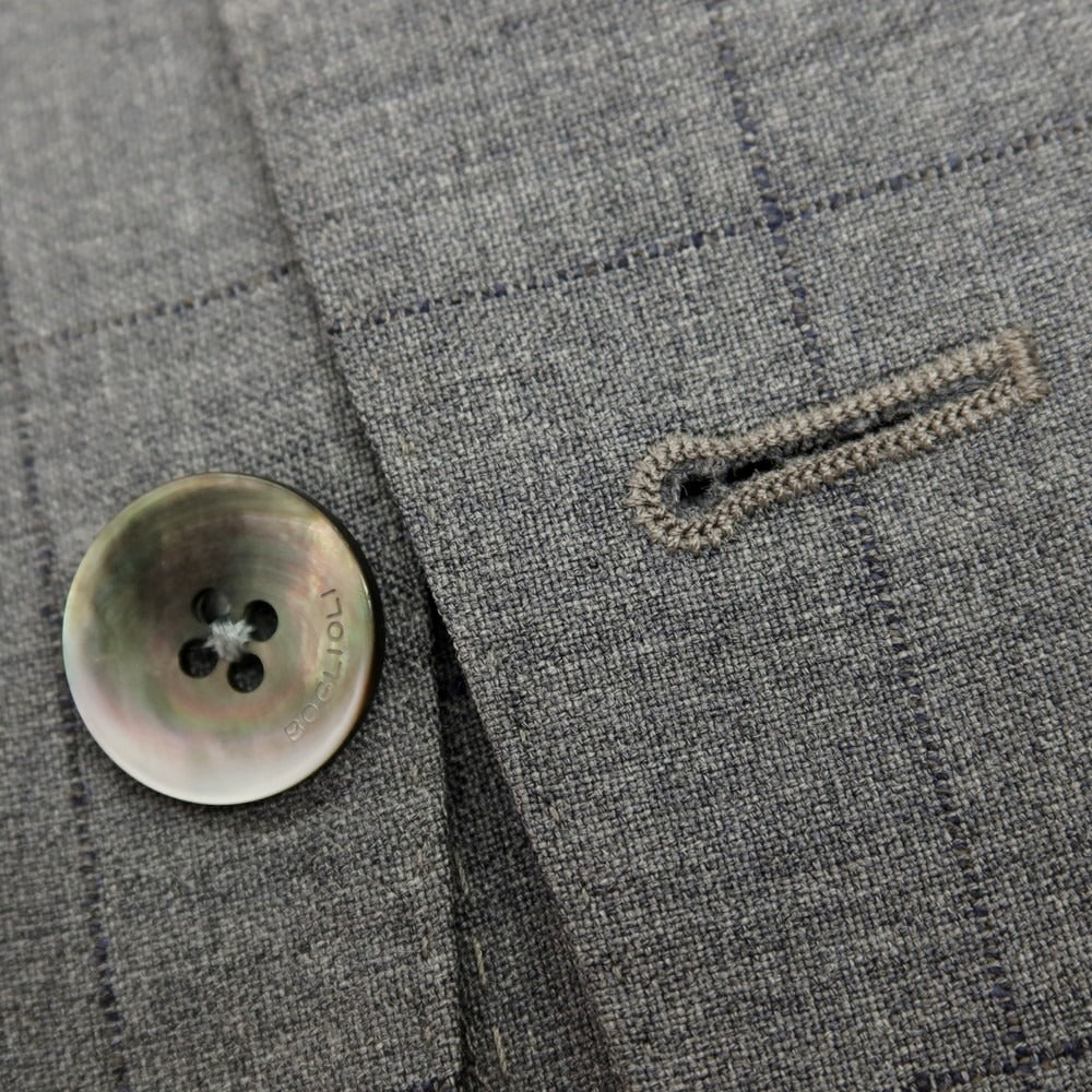 【中古】ボリオリ BOGLIOLI DOVER ウール チェック テーラードジャケット グレーxネイビー【 44 】【 状態ランクC 】【 メンズ 】