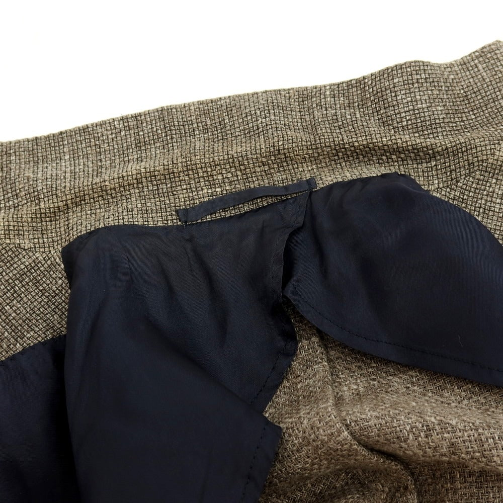 【中古】バルバ BARBA シルクリネンコットン テーラードジャケット カーキブラウン系【 44 】【 状態ランクC 】【 メンズ 】