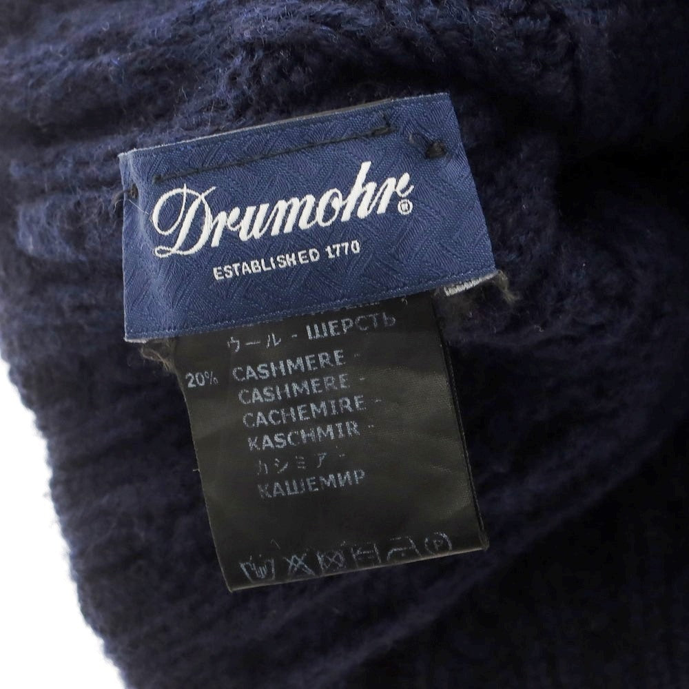 【中古】ドルモア DRUMOHR ウールカシミヤ ニットキャップ ネイビー【 状態ランクB 】【 メンズ 】