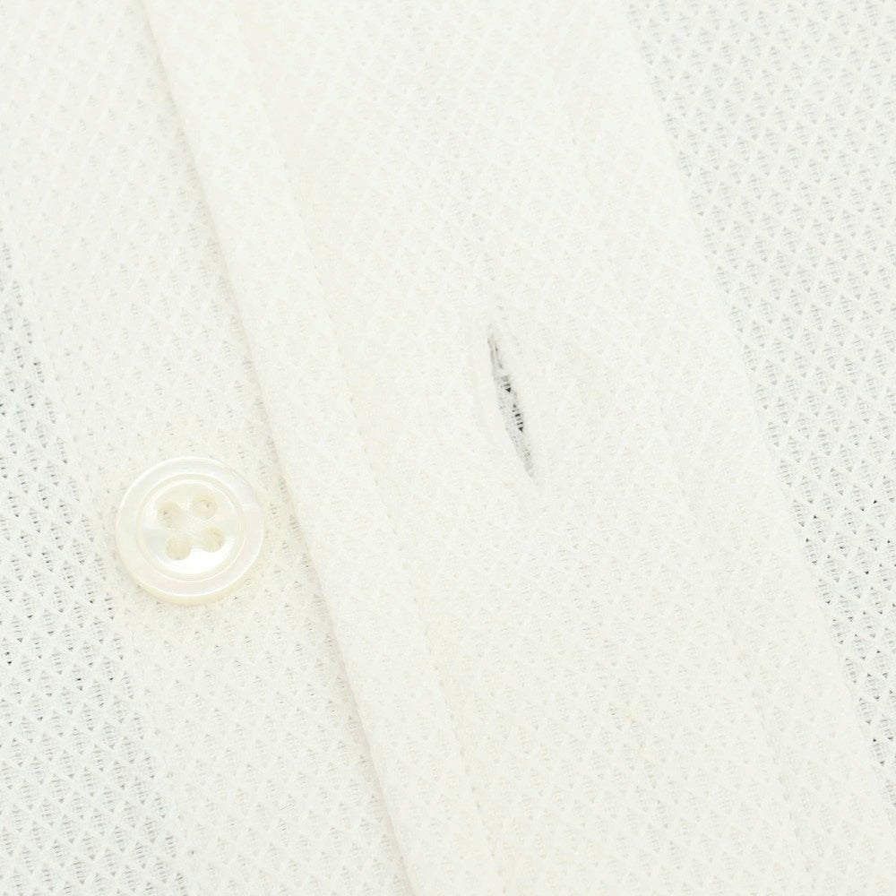 【中古】【未使用】ビームスエフ BEAMS F コットン ワイドカラー 半袖シャツ ホワイト【サイズL】【 状態ランクS 】【 メンズ 】