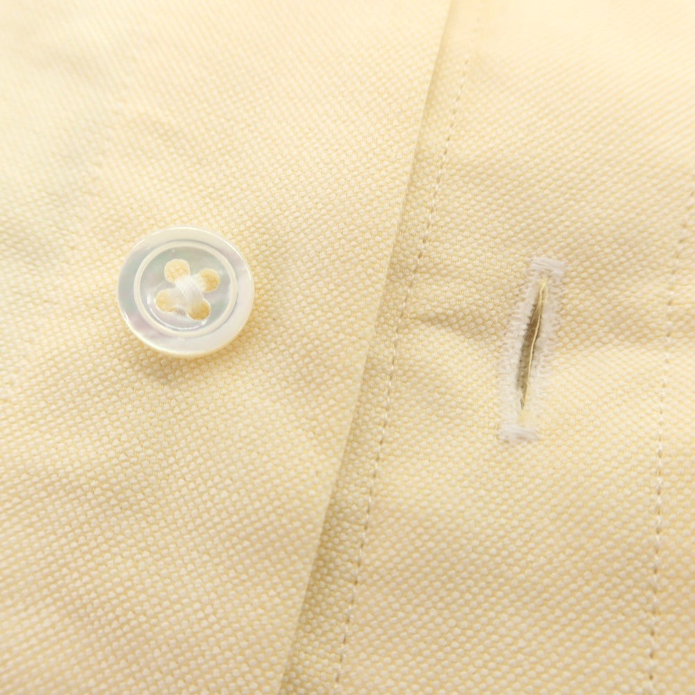 【中古】【未使用】ビームスエフ BEAMS F オックスフォード ボタンダウン カジュアルシャツ イエローxホワイト【 40 】【 状態ランクS 】【 メンズ 】