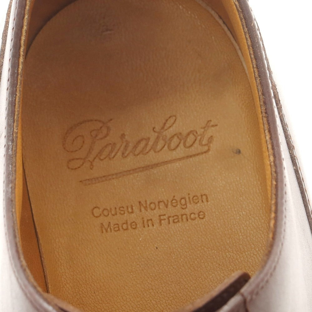 【中古】パラブーツ Paraboot CHAMBORD Uチップ ドレスシューズ ブラウン【 6 1/2 】【 状態ランクC 】【 メンズ 】