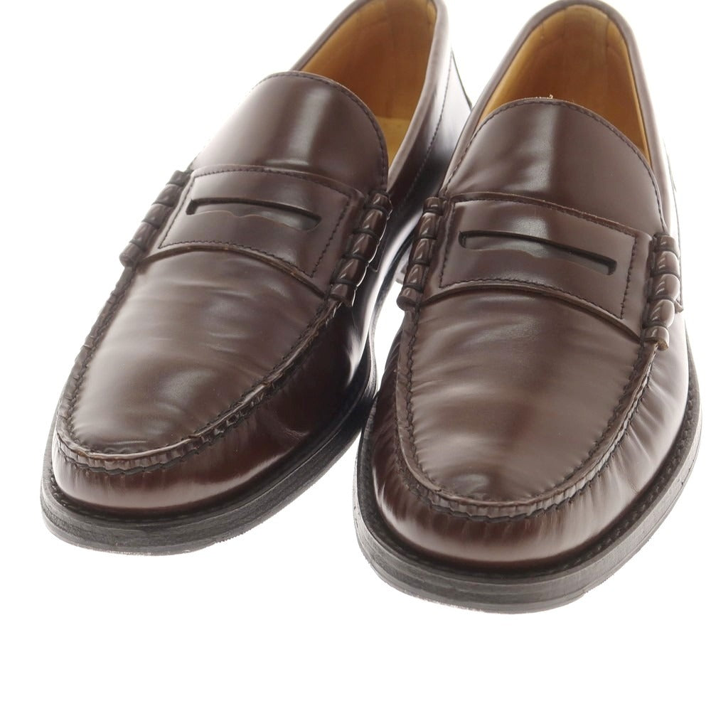 【中古】パラブーツ Paraboot PRINCETON ガラスレザー コインローファー ブラウン【 6 】【 状態ランクC 】【 メンズ 】