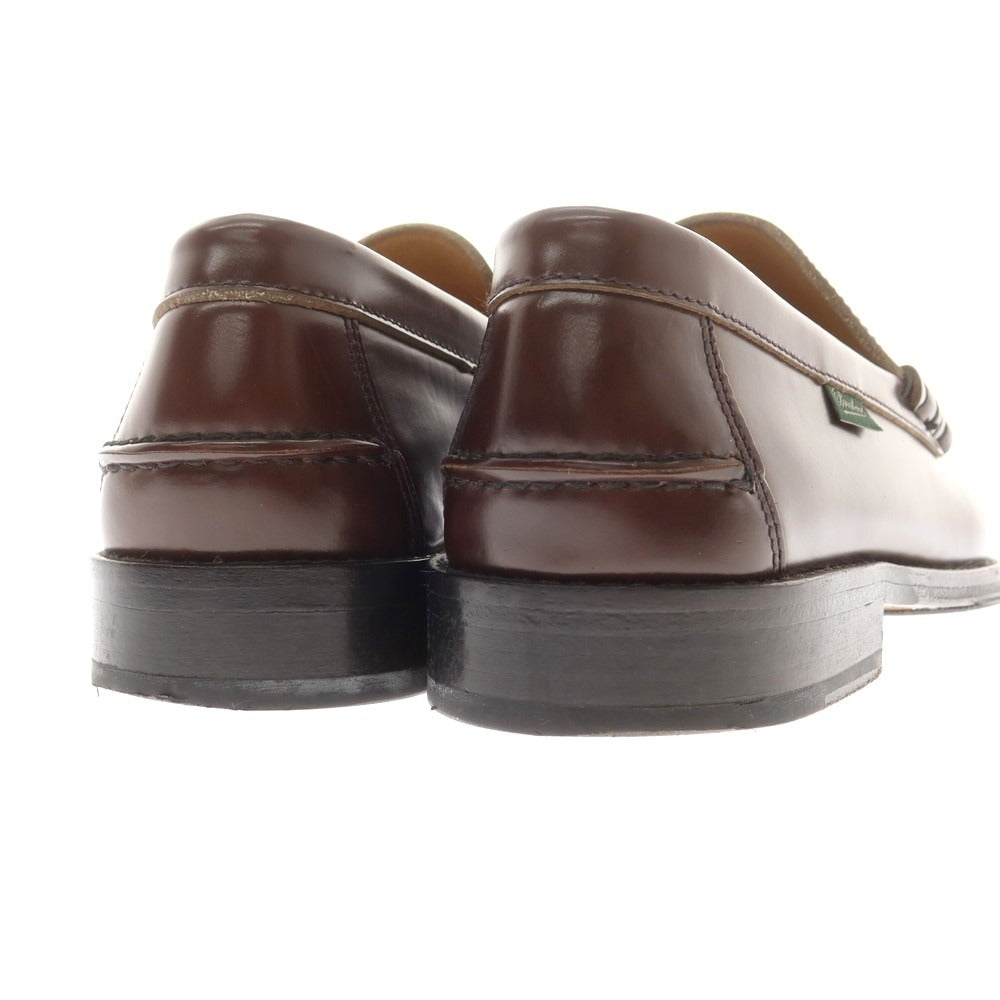 【中古】パラブーツ Paraboot PRINCETON ガラスレザー コインローファー ブラウン【 6 】【 状態ランクC 】【 メンズ 】