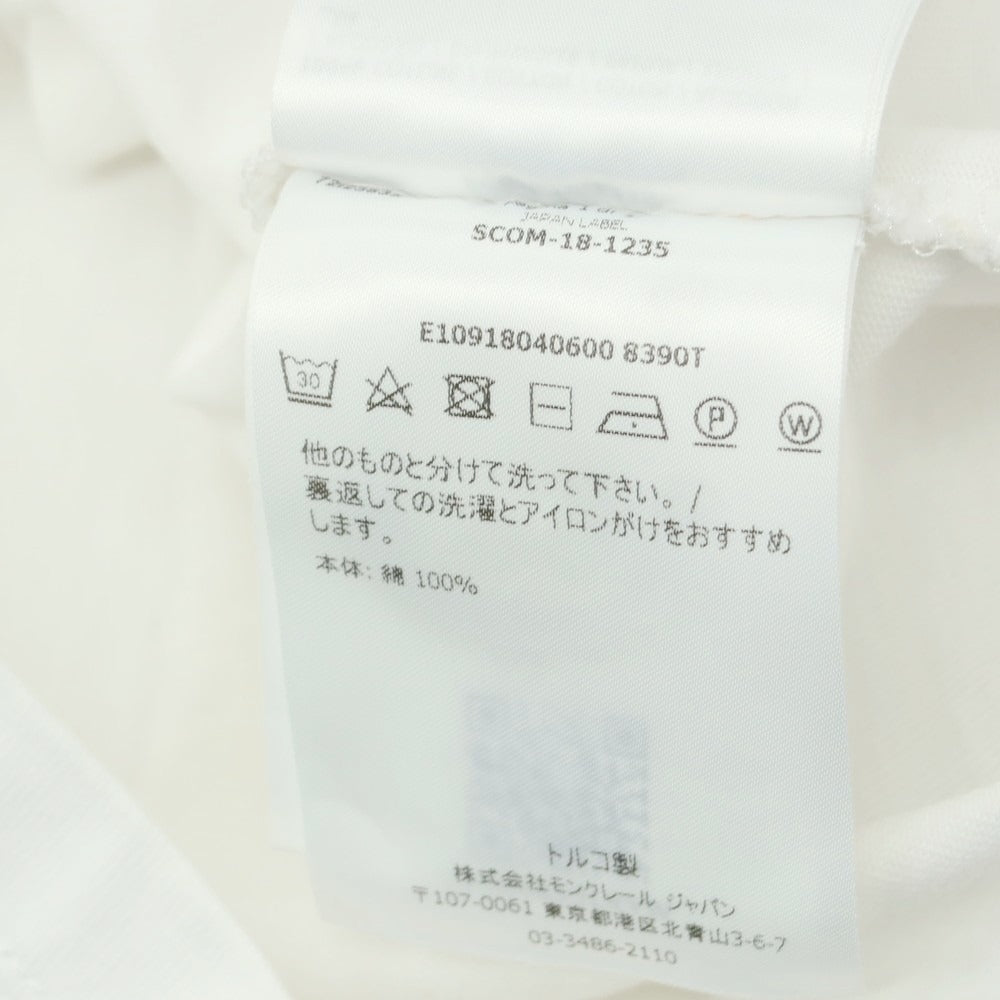 【中古】モンクレール MONCLER コットン クルーネック 長袖Tシャツ ホワイト【 S 】【 状態ランクC 】【 メンズ 】