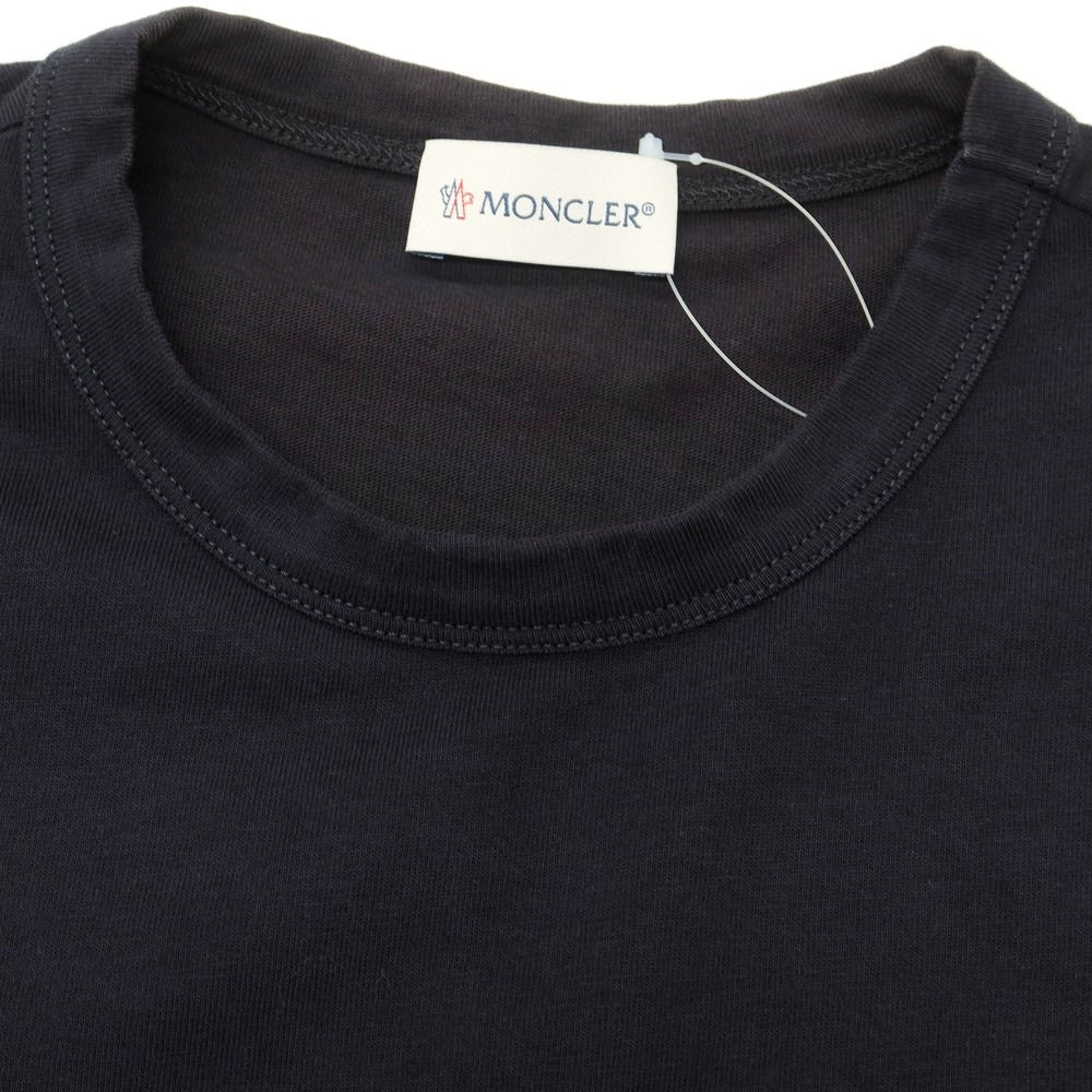【中古】モンクレール MONCLER コットン クルーネック 長袖Tシャツ ブラック【 S 】【 状態ランクC 】【 メンズ 】