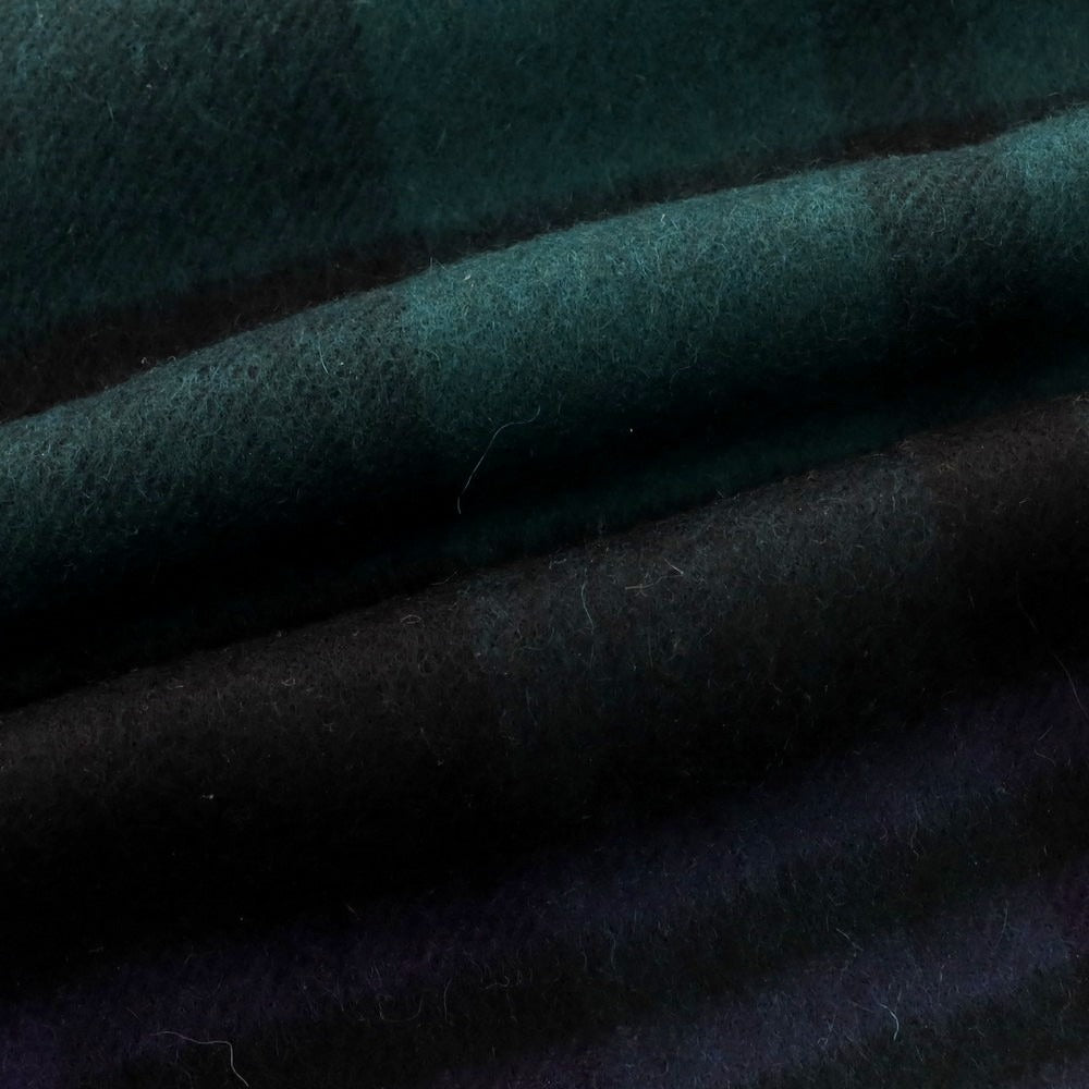 【中古】ジョンストンズ JOHNSTONS カシミヤ チェック マフラー グリーンxパープル系【 状態ランクA 】【 メンズ 】