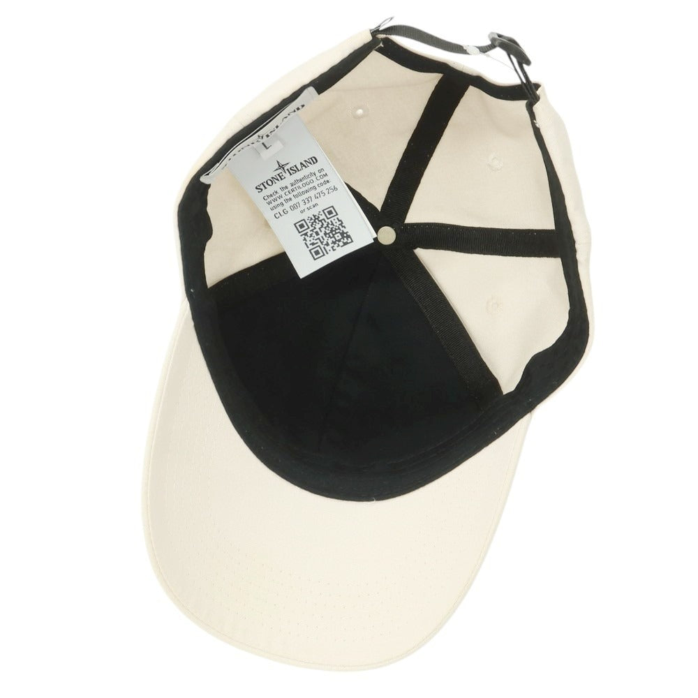 【中古】ストーンアイランド STONE ISLAND コットン ベースボールキャップ オフホワイト【 L 】【 状態ランクA 】【 メンズ 】