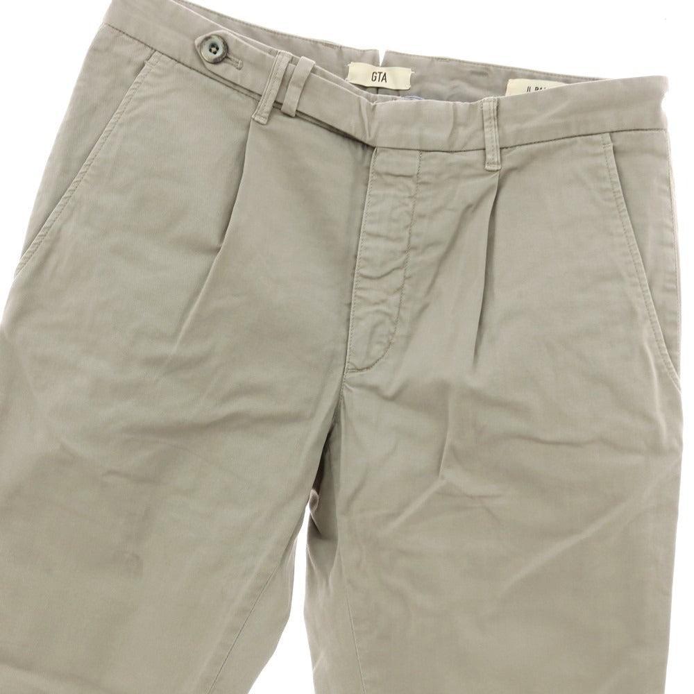 【中古】ジーティーアー G.T.A BYLON B LONG ストレッチ コットン カジュアルスラックスパンツ グレージュ系【サイズ44】【 状態ランクB 】【 メンズ 】