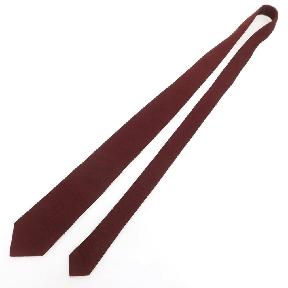 【中古】マイケル J ドレイク Michael J. Drake シルク 無地ネクタイ ボルドー系【 状態ランクA 】【 メンズ 】