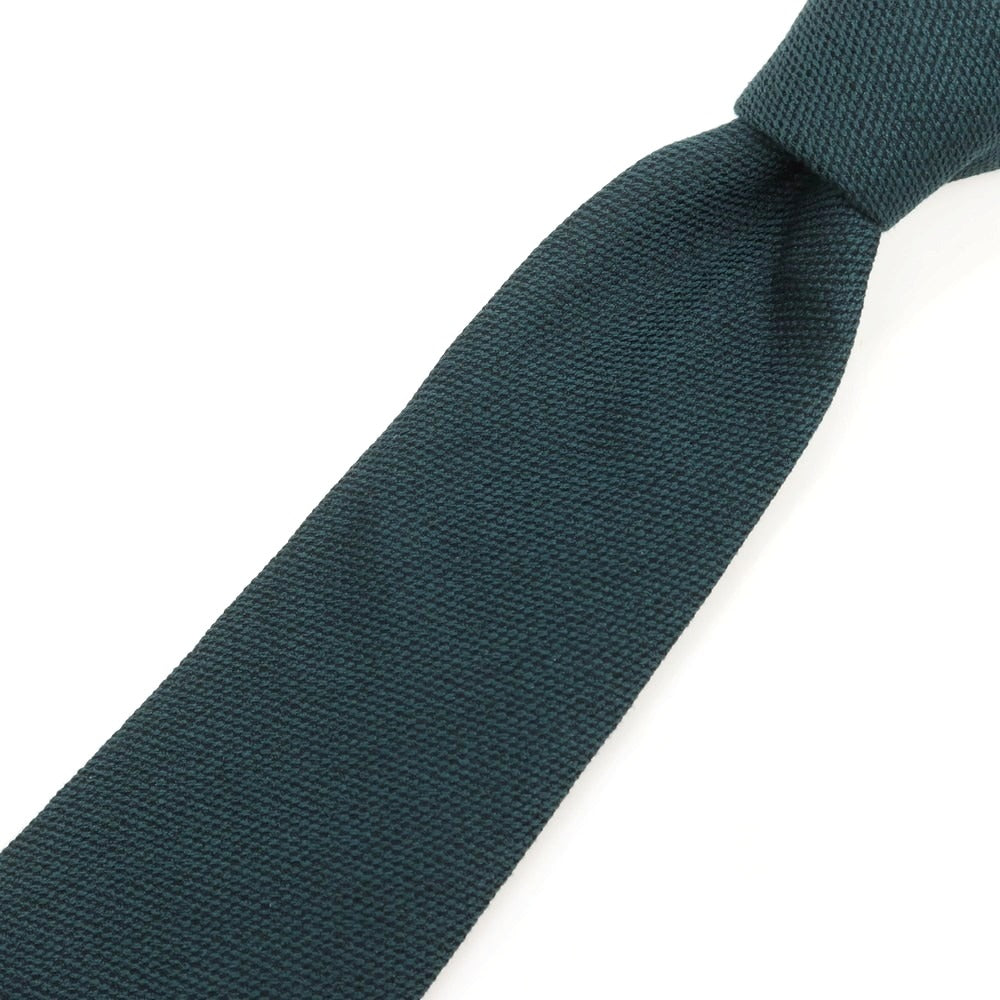 【中古】マイケル J ドレイク Michael J. Drake シルク 無地ネクタイ ダークグリーン【 状態ランクA 】【 メンズ 】