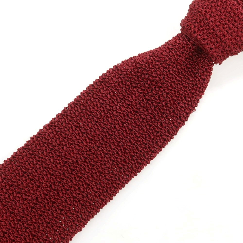【中古】アスコット ASCOT シルク ニットタイ ワインレッド【 状態ランクA 】【 メンズ 】