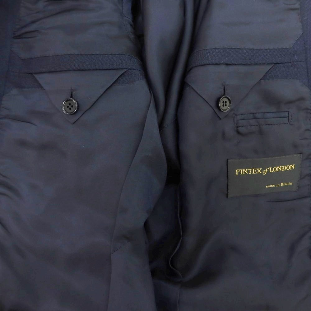 【中古】ペコラ 銀座 PECORA GINZA ウール系 スリーピース 3つボタンスーツ ネイビー【 表記なし(M位) 】【 状態ランクB 】【 メンズ 】