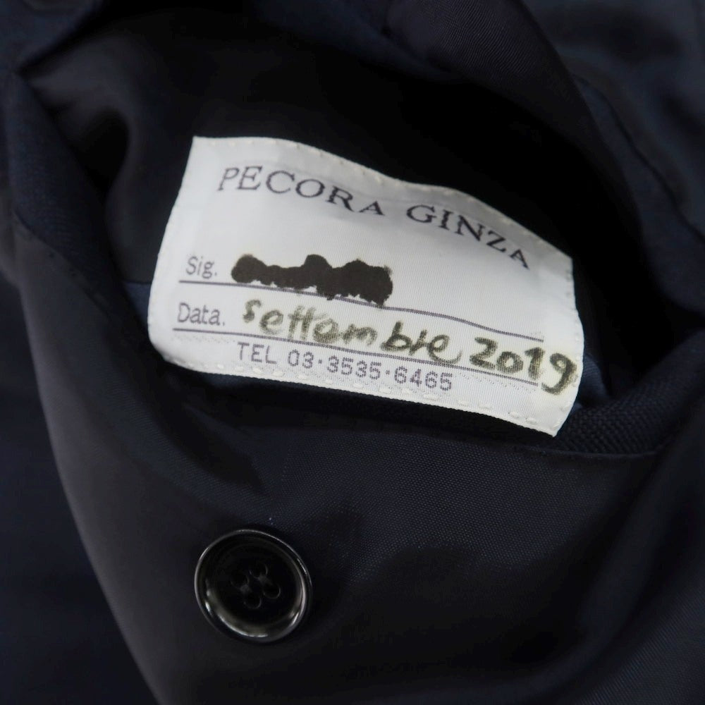 【中古】ペコラ 銀座 PECORA GINZA ウール系 スリーピース 3つボタンスーツ ネイビー【 表記なし(M位) 】【 状態ランクB 】【 メンズ 】