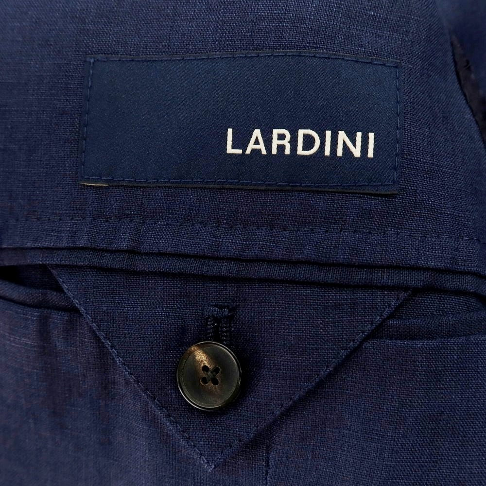 【中古】ラルディーニ LARDINI リネン 3つボタンスーツ ネイビー【サイズ46】【 状態ランクC 】【 メンズ 】