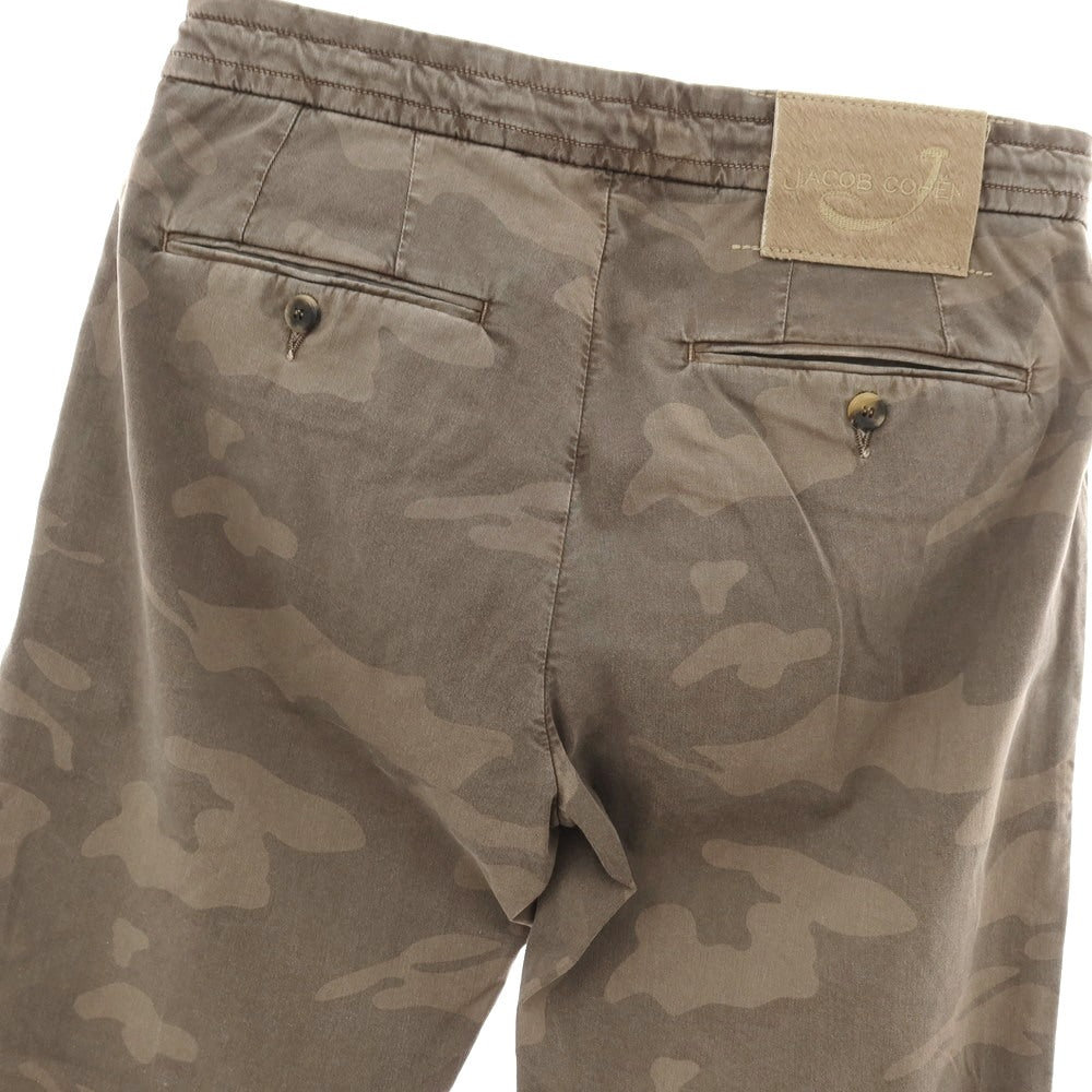 【中古】ヤコブコーエン JACOB COHEN PW644 COMF-H ストレッチ コットン カモフラ ジョガーパンツ イージーパンツ アッシュブラウン【サイズ29】【 状態ランクB 】【 メンズ 】