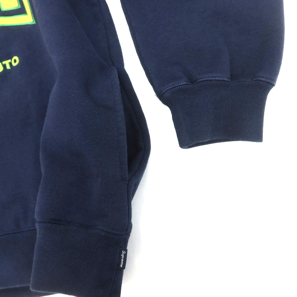 【中古】シュプリーム Supreme 2025年秋冬 Crest Applique Half Zip Pullover スウェット ネイビー【 M 】【 状態ランクC 】【 メンズ 】