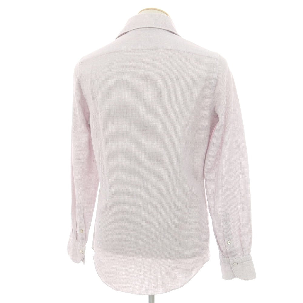 【中古】フィナモレ Finamore コットン ホリゾンタルカラー ドレスシャツ パープルxホワイト【 38 】【 状態ランクB 】【 メンズ 】