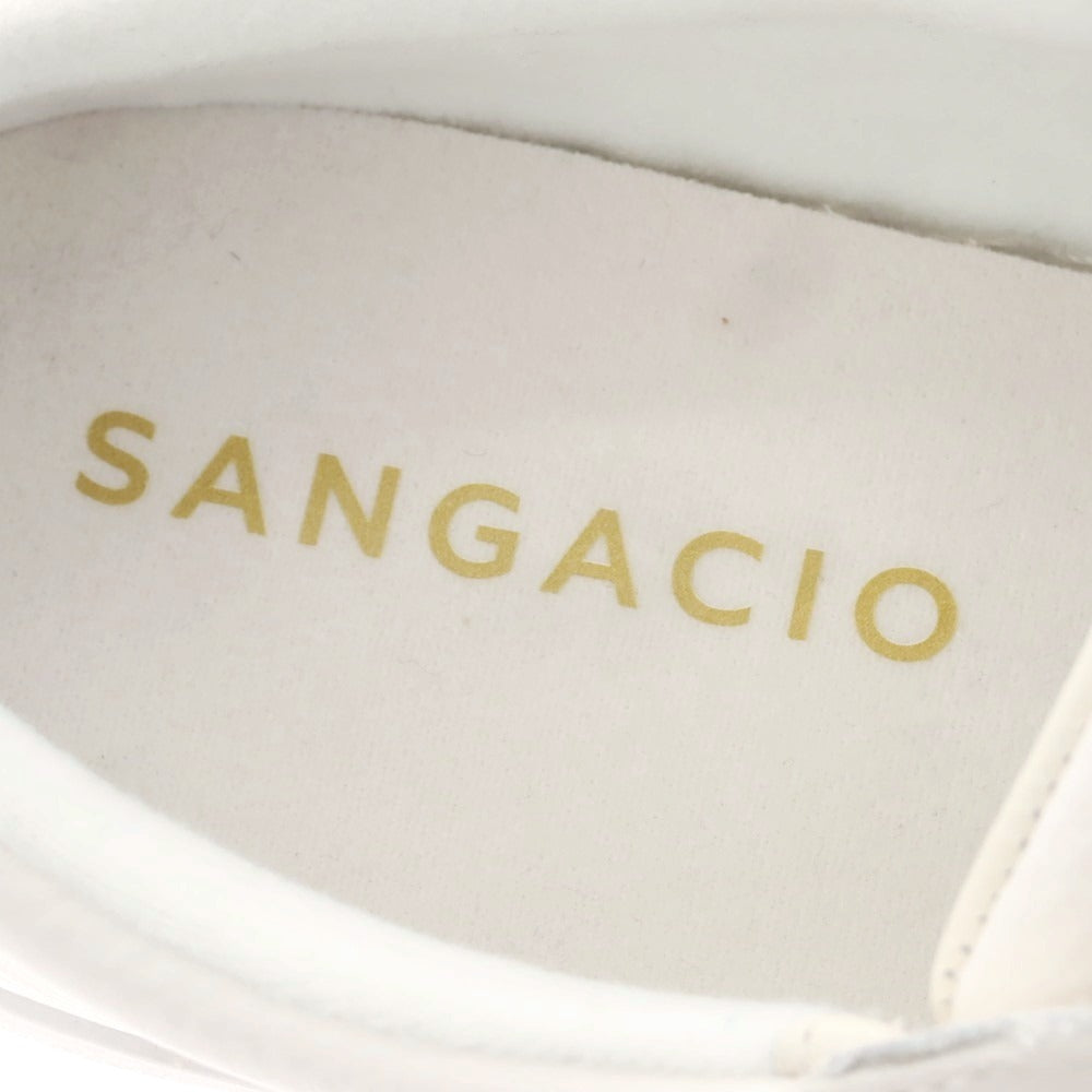 【中古】サンガッチョ Sangacio レザー ベルクロスニーカー オフホワイト【 25.5 】【 状態ランクB 】【 メンズ 】