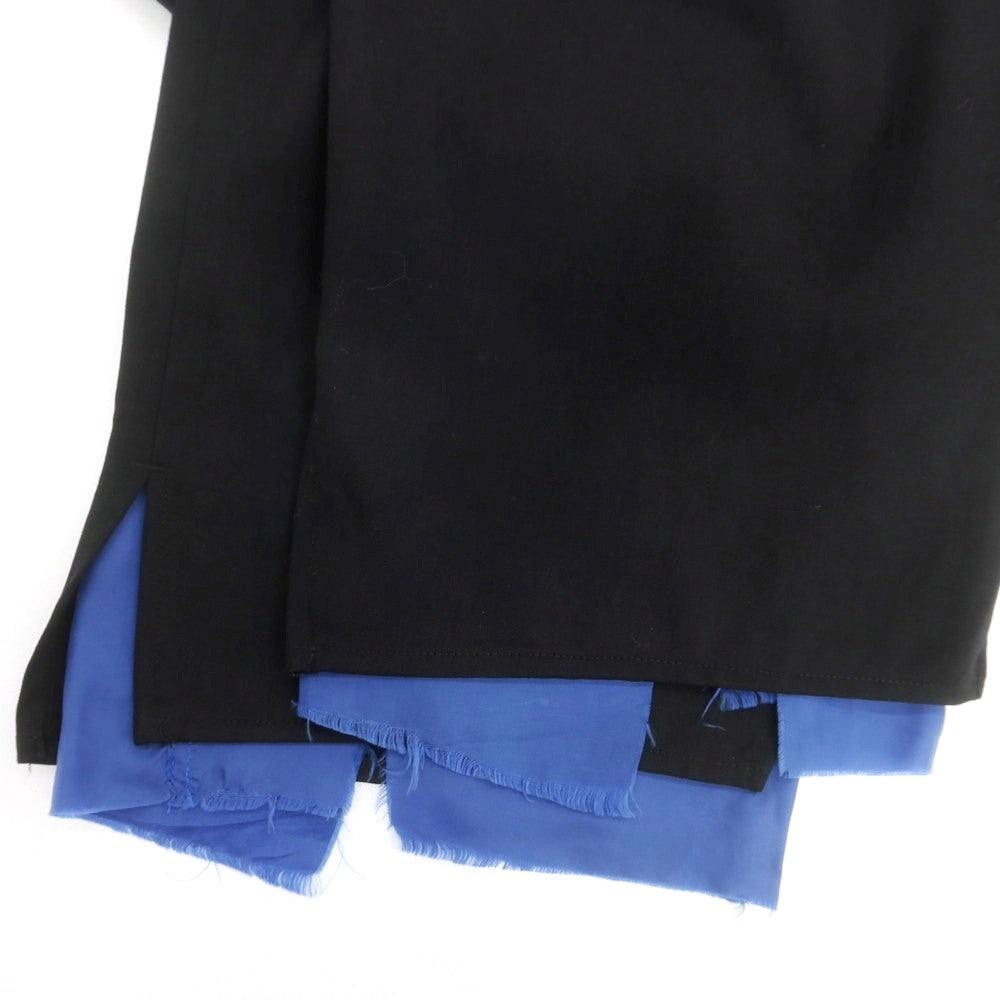 【中古】サルバム sulvam ウール 裾スリット入り カジュアルスラックスパンツ ブラック【 S 】【 状態ランクA 】【 メンズ 】