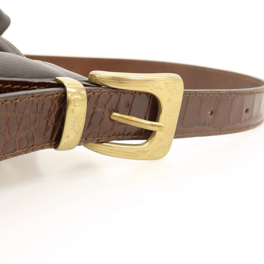 【中古】ティベリオフェレッティ TIBERIO FERRETTI 2WAY レザー ナップザック ダークブラウン【 状態ランクA 】【 メンズ 】