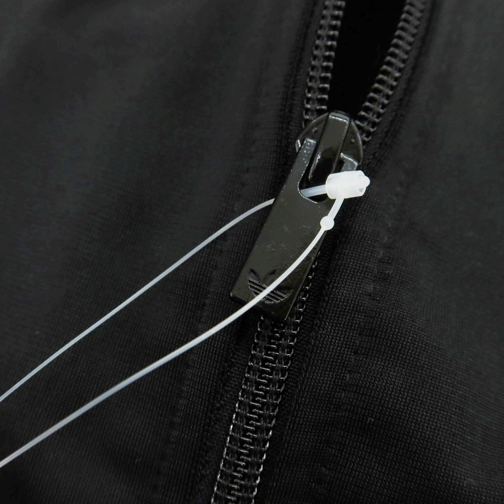 【中古】アディダス adidas ポリエステル スタンドカラー ジップアップ トラックジャケット ジャージ ブラックxホワイト【 XL(JPN) 】【 状態ランクB 】【 メンズ 】