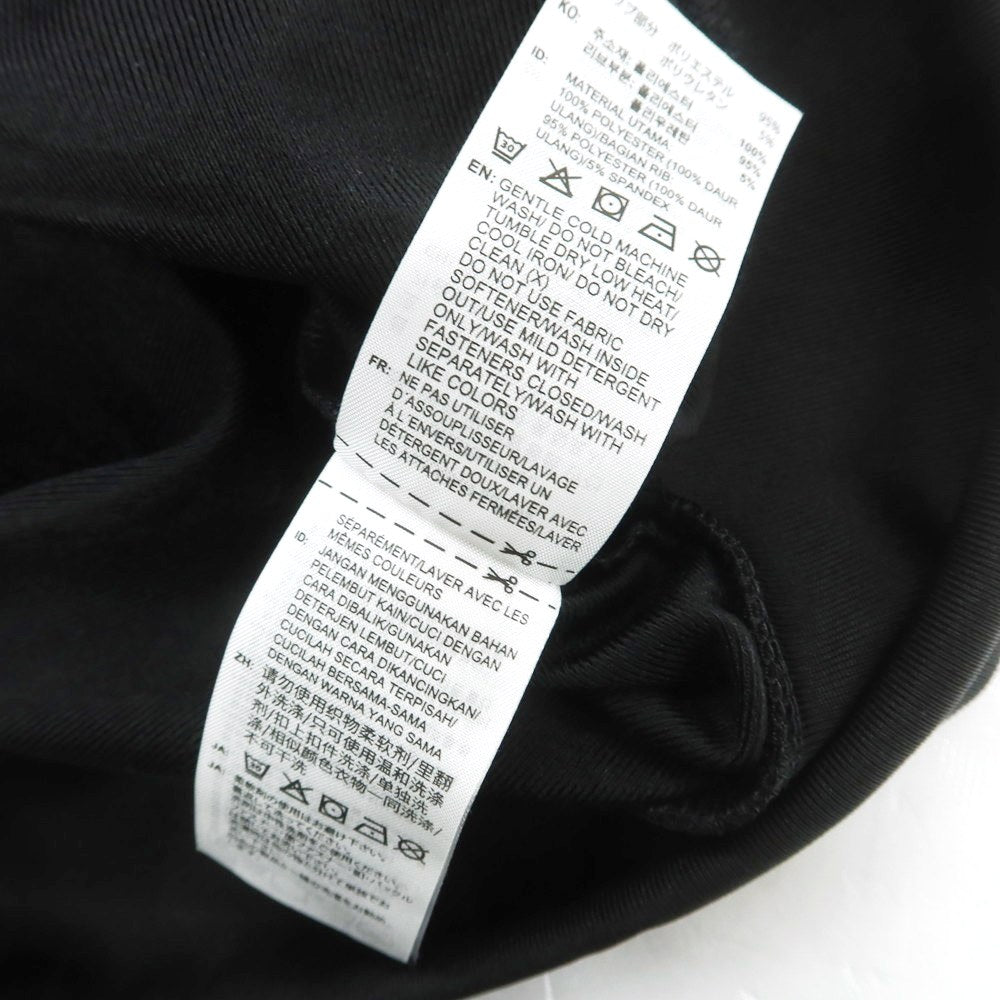 【中古】アディダス adidas ポリエステル スタンドカラー ジップアップ トラックジャケット ジャージ ブラックxホワイト【 XL(JPN) 】【 状態ランクB 】【 メンズ 】