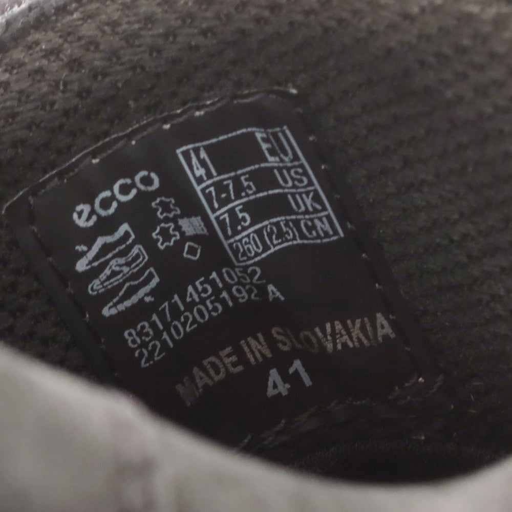 【中古】エコー ecco オイルレザー ゴアテックス レザーシューズ ブラック【 41 】【 状態ランクB 】【 メンズ 】