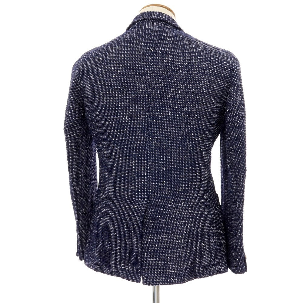 【中古】エルネスト ernesto GFB リネンウール ダブル カジュアルジャケット ネイビー×ホワイト【 50 】【 状態ランクB 】【 メンズ 】