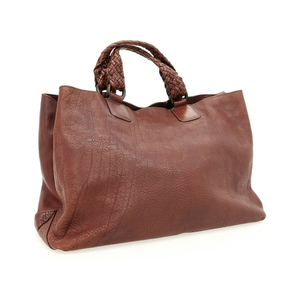 【中古】ファロルニ FALORNI レザー トートバッグ レッドブラウン【 状態ランクC 】【 メンズ 】