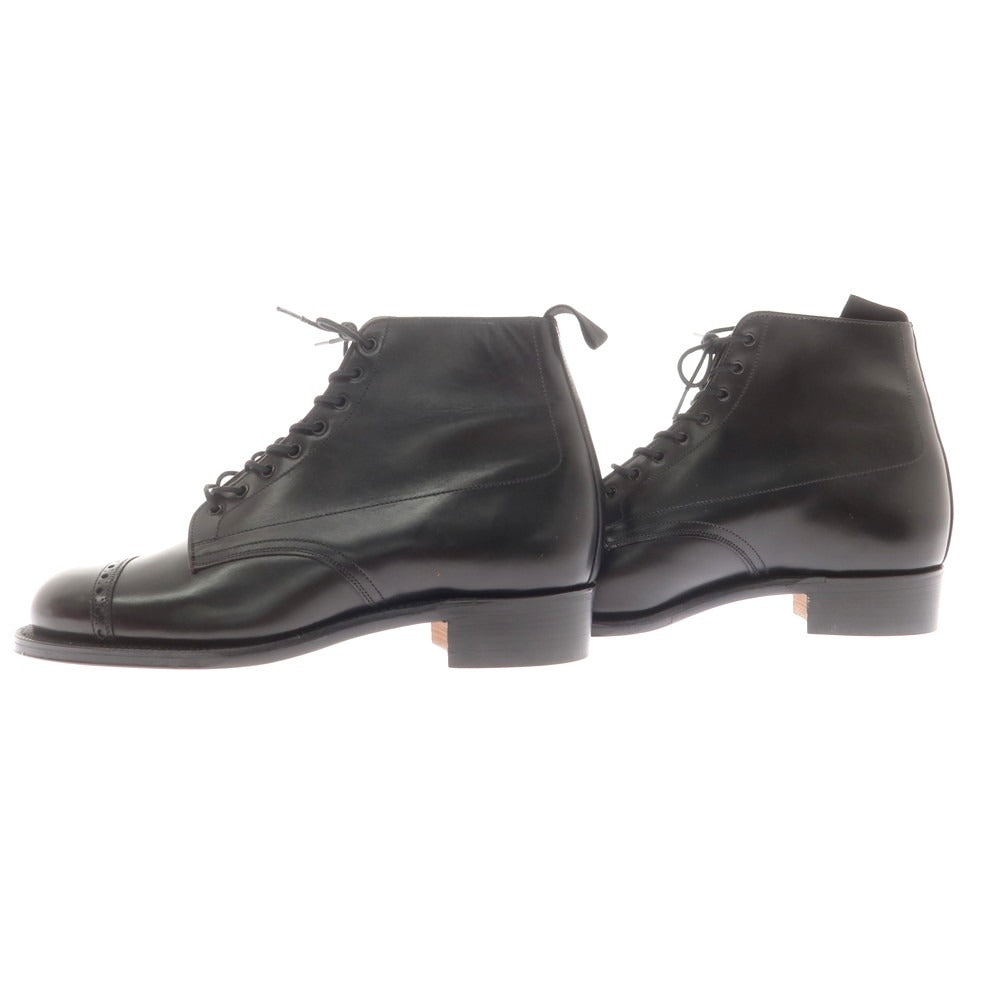 【中古】【未使用】グレンソン GRENSON ストレートチップ レースアップブーツ ブラック【 6 1/2E 】【 状態ランクS 】【 メンズ 】