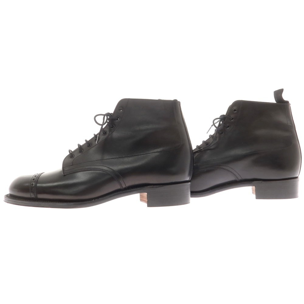 【中古】【未使用】グレンソン GRENSON ストレートチップ レースアップブーツ ブラック【 8 1/2E 】【 状態ランクS 】【 メンズ 】